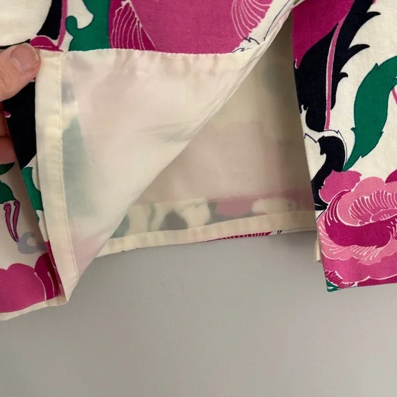 Talbots Pink and Green Floral Pencil Skirt - Picture 6 of 7